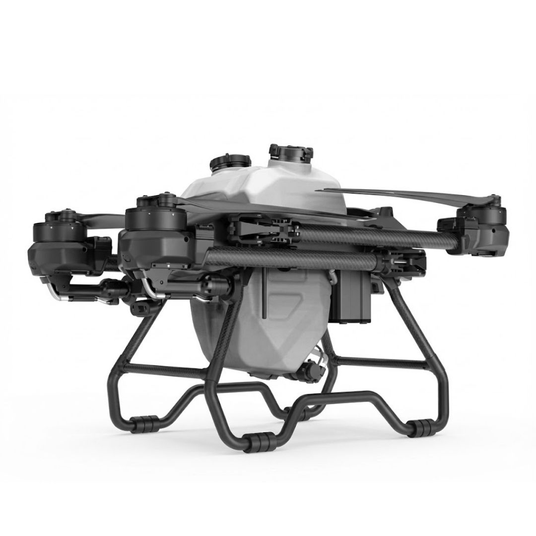 Drone d'Épandage et de Protection Haute Capacité 50L — Drone épandage haute capacité 50L en vol